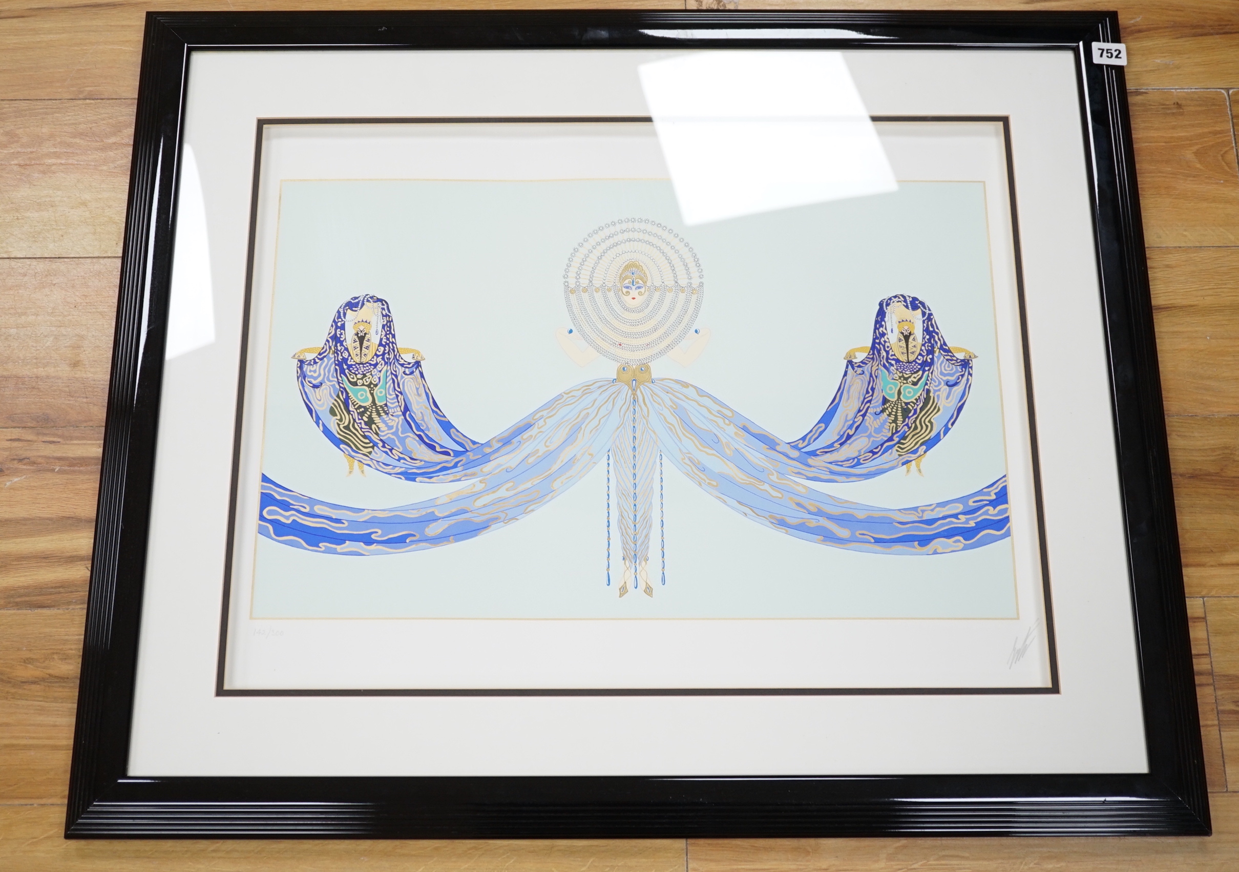 Romain de Tirtoff ('Erté') (Russian-French, 1892-1990) pencil signed limited edition sterigraph, 142/300, ‘Mediterranee’, 66cm x 50cm